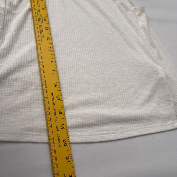 Freshman Rib Racerback Halter Tank Top Lightweight Sleeveless Gauze White Small - Picture 8 of 10